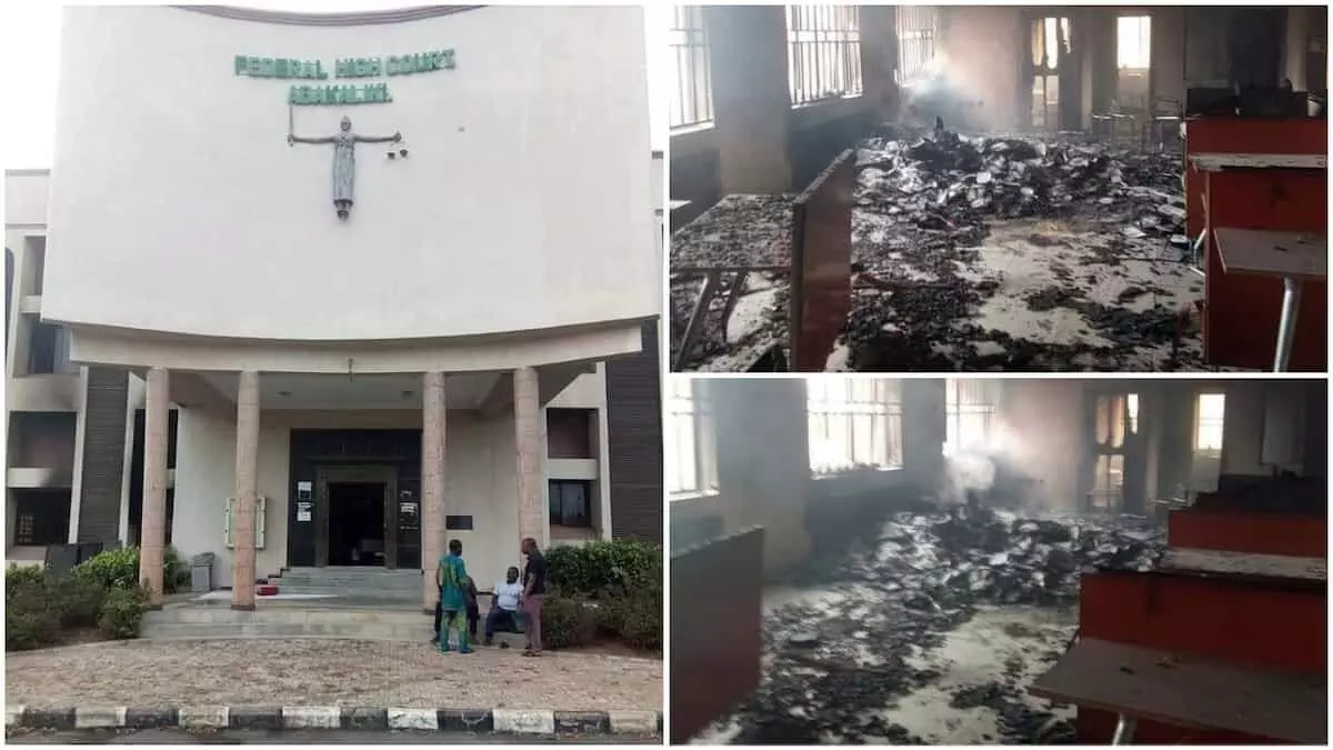 Breaking: Gunmen set fire to Imo High Court, destroy documents