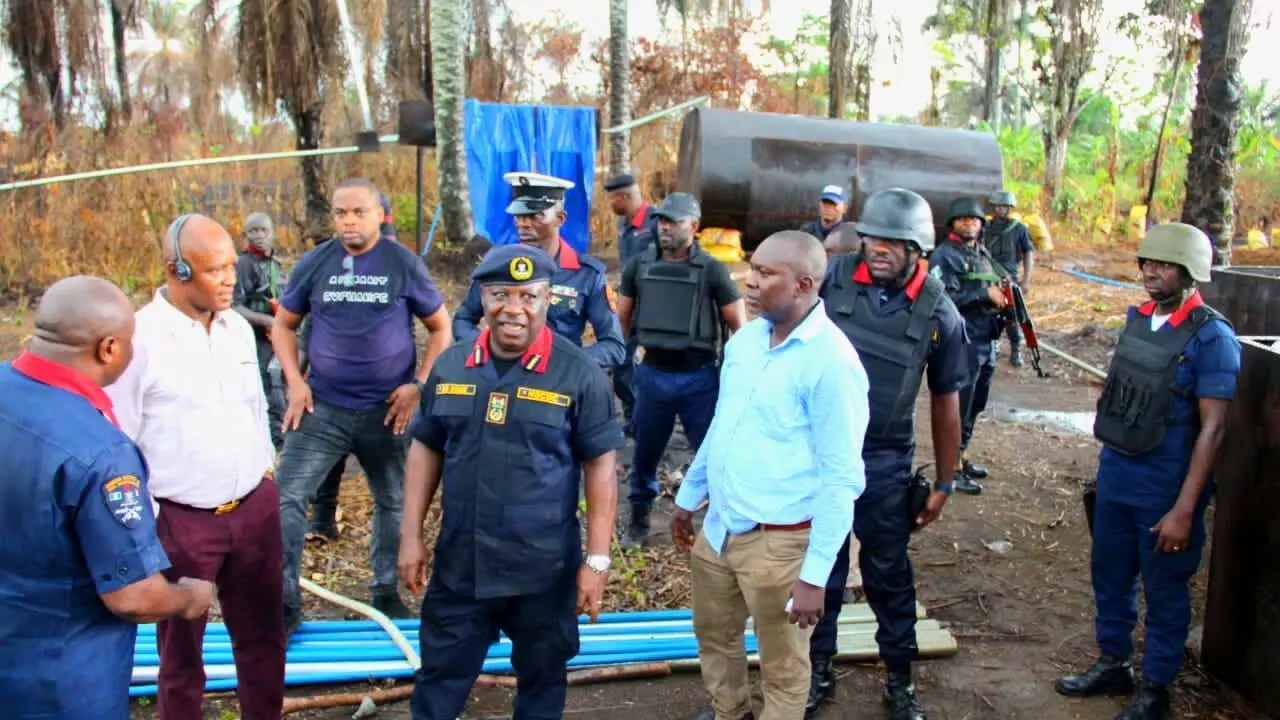 NSCDC discovers illegal refinery in Port Harcourt