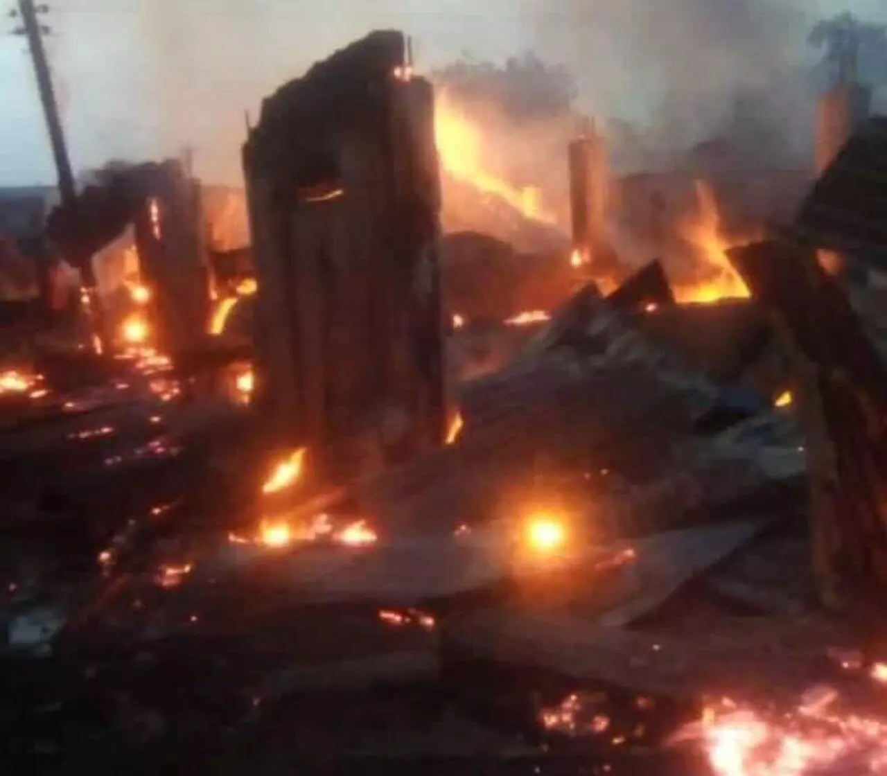 Fire guts lace stores in Onitsha market