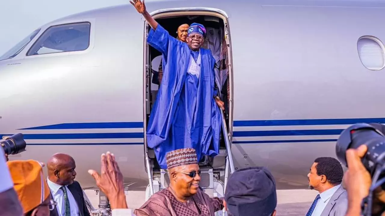 Tinubu returns to Nigeria after trip abroad