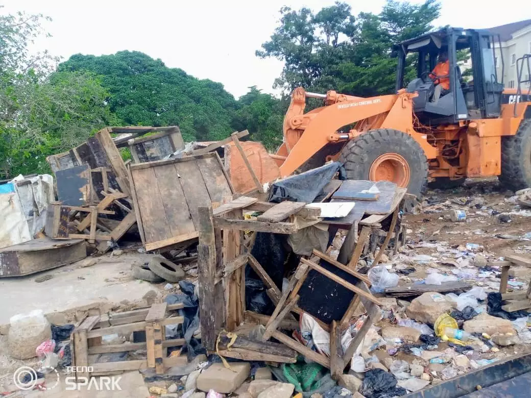 FCTA demolishes illegal market use for criminal activities in Abuja