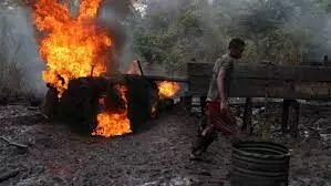 Military destroys 34 illegal refining sites, arrests 59 suspects