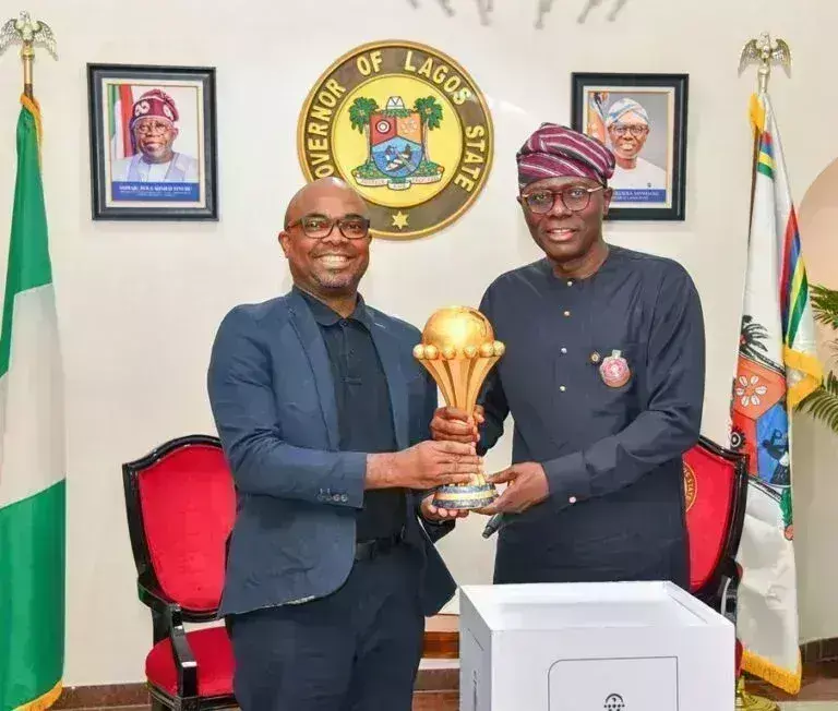 Sanwo-Olu receives AFCON trophy ahead of tournament in Cote d’Ivoire