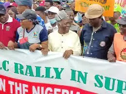 Protesters at Lagos Assembly, Falana seeks social security bill