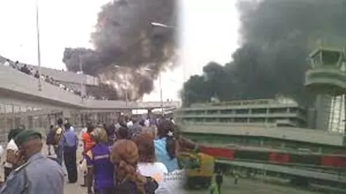 Panic as fire destroys arrival wing of Lagos Intl Airport