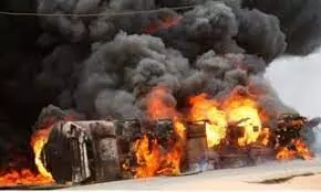 Gridlock as petrol tanker explodes on Lagos-Ibadan Expressway