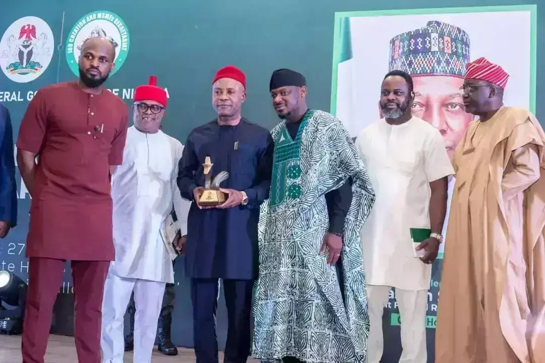 Gov. Mbah bags Presidential Award for MSMEs devt