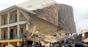 2-Storey school building collapses in Jos, traps students