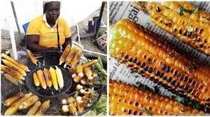 Young men, women make brisk business roasting corn in Kano